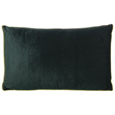 GREEN VELVET CUSHION 30X50CMC/ZIPPER 30X50CM, WITH GOLD Edging ST25037