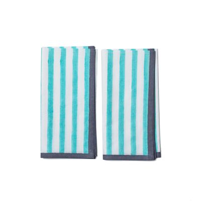 Serviettes Block Stripe - Menthe / Blanc