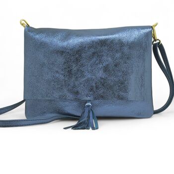 Sac Cuir LUNA Bleu