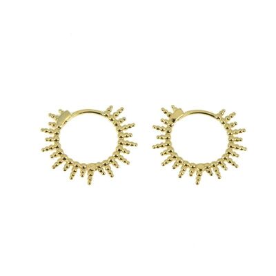 B.O gold plated Halo hoop earrings