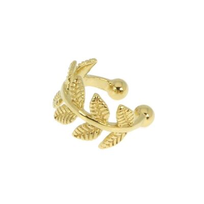 Gold plated earcuff Leaves