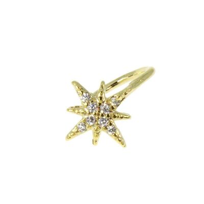 North Star gold plated earcuff