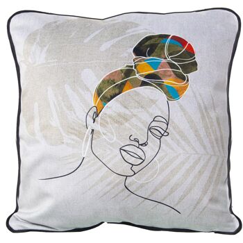 COUSSIN VELOURS 45X45CM AFRIKA VENISE AVEC ZIPPER 45X45CM, 100% POLY╔STER ST20109 1