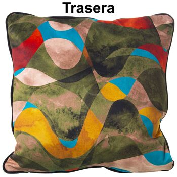 COUSSIN VELOURS 45X45CM AFRIKA VENISE AVEC ZIPPER 45X45CM, 100% POLY╔STER ST20109 3