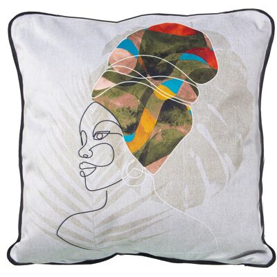 VELVET CUSHION 45X45CM AFRIKA VENICE WITH ZIPPER 45X45CM, 100% POLY╔STER ST20110