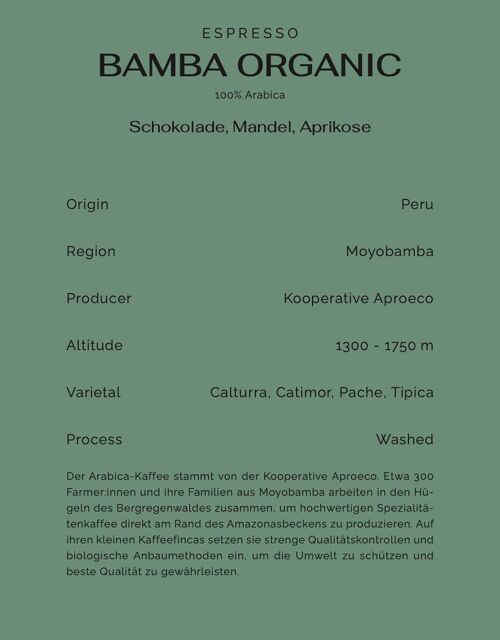 BAMBA ORGANIC | ESPRESSO