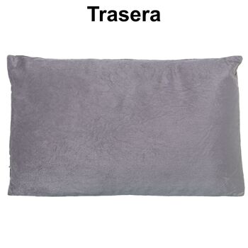 COUSSIN 50X30 VELOURS FLEUR VERT AVEC ZIPPER 50X30CM, AVEC IMPRESSION NUMÉRIQUE ST50558 2