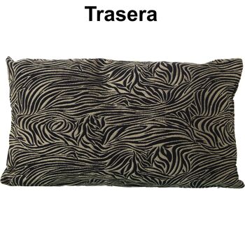 COUSSIN 50X30CM JACQUARD AVEC FERMETURE ZIPPÉE ZEBRE 50X30CM ST20315 2