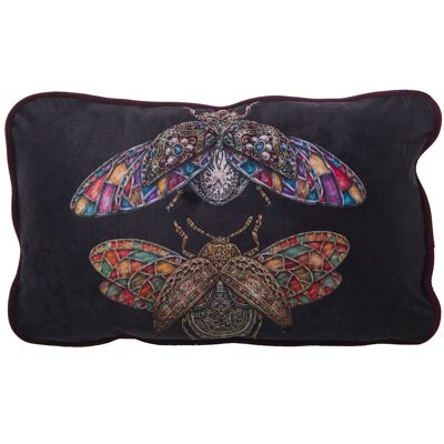 COUSSIN 50X30CM VELOURS AVEC FERMETURE PAPILLON 50X30CM ST20311