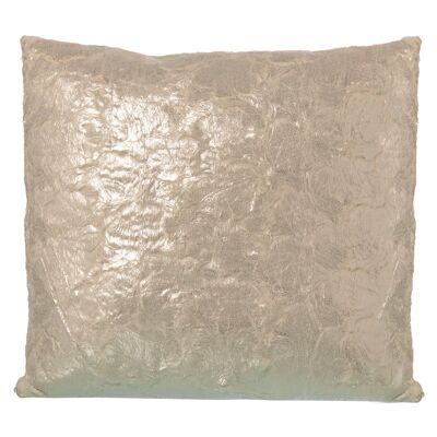 COUSSIN POLYESTER AVEC FERMETURE ÉCLAIR ARGENT _45X45CM ST48378