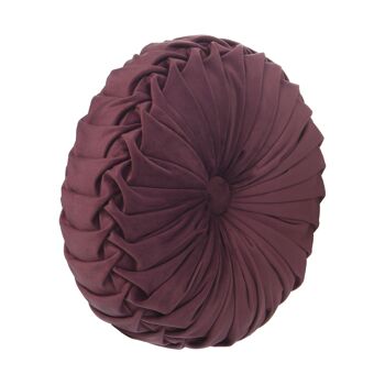 COUSSIN ROND EN VELOURS VIOLET _°35CM-SANS FERMETURE ÉCLAIR ST48455 2