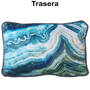 COUSSIN VELOURS 30X45CM VENISE MINÉRAL AVEC FERMETURE ÉCLAIR 45X30CM, 100% POLY╔STER ST20220 2