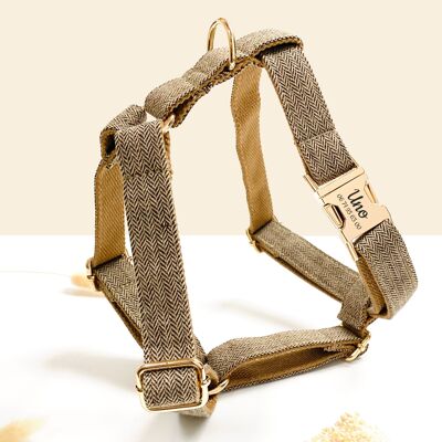 Hazelnut Chevron Dog Harness