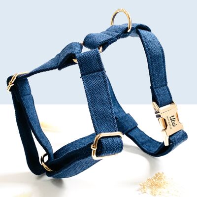 Navy Chevron Dog Harness