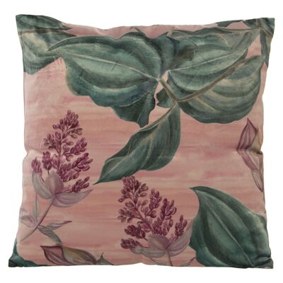 KISSEN 45X45CM SAMT-/POLYESTER-BLÄTTER, EINE SEITE 45X45CM ST48545