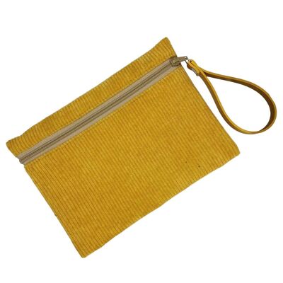 Pochette L, senape “Velvet”