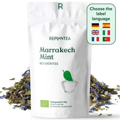 Tè verde alla menta Marrakech biologico 90g