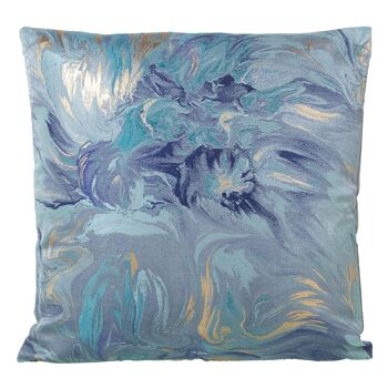 COUSSIN 43X43CM BLEU POLYESTER/ZIPPE 43X43CM ST50541 1