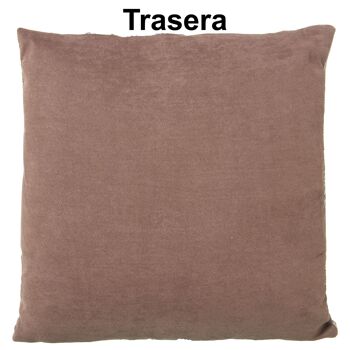 COUSSIN 43X43CM GRIS POLYESTER/FERMETURE ÉCLAIR 43X43CM ST50529 2