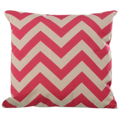 CUSHION 45X45CM WITH ZIPPER PINK STRIPES 45X45CM, POLY╔STER ST48398