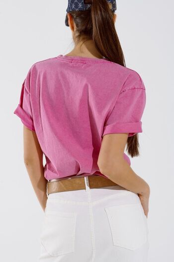 Camiseta rose avec effet lavado de Belleville 2