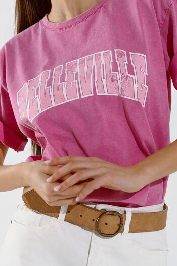 Camiseta rose avec effet lavado de Belleville 6