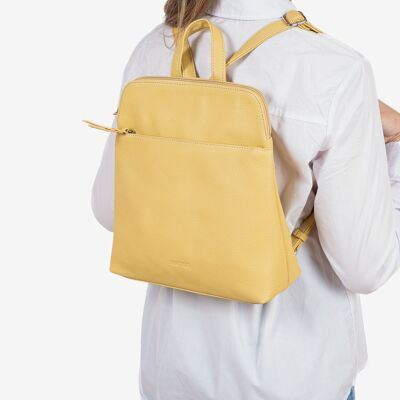 Backpack for women, yellow, Azores series.   28.5x30x10cm