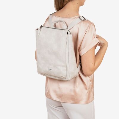 Women's backpack, beige color, Tonga series.   27.5x31x11cm