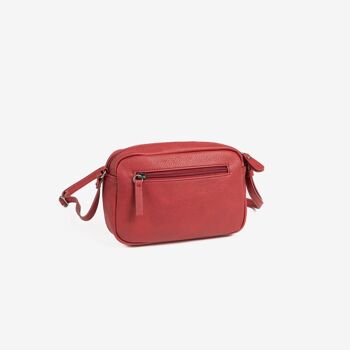 Petit sac bandoulière pour femme, couleur rouge, série minibags Emerald. 21x14x05cm 3