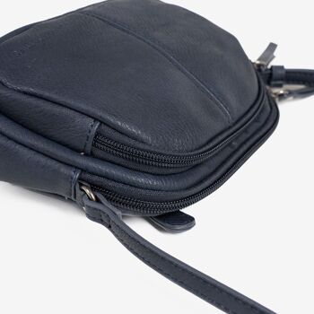 Petit sac bandoulière pour femme, couleur bleu, série minibags Emerald. 20x15x4.5 cm 2