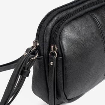 Petit sac bandoulière pour femme, noir, série minibags Emerald. 20x15x4.5 cm 2