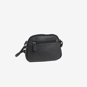 Petit sac bandoulière pour femme, noir, série minibags Emerald. 20x15x4.5 cm 3