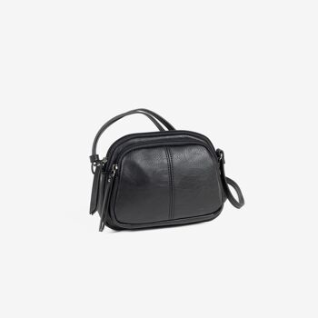 Petit sac bandoulière pour femme, noir, série minibags Emerald. 20x15x4.5 cm 4