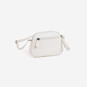 Petit sac bandoulière pour femme, blanc, série minibags Emerald. 20x15x4.5 cm 3