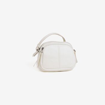 Petit sac bandoulière pour femme, blanc, série minibags Emerald. 20x15x4.5 cm 4