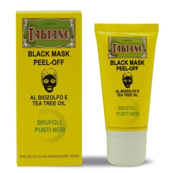 Masque facial noir peel-off au soufre bio et à l'huile d'arbre à thé 50ml