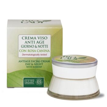 Crème visage anti-âge jour & nuit à l'églantier bio 50ml 1