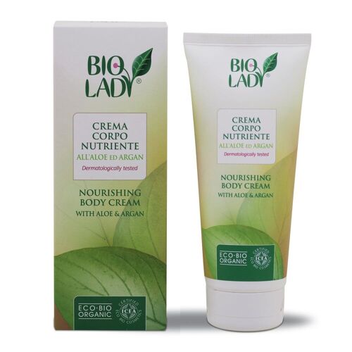 Nährende Körpercreme mit Bio Aloe & Arganöl 200ml (Ohne SLS!)