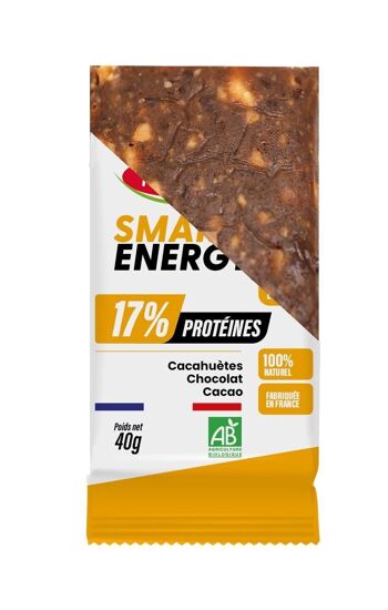 BIO - Barre Cacahuètes Choco 10x40g - Certifié par Bureau VERITAS FR-BIO-10 2