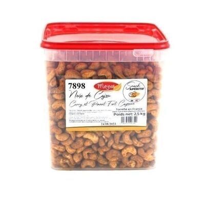 Cashew Nuts --- Curry & Hot Pepper with a hint of Fleur de sel from Guérande - 2.5kg