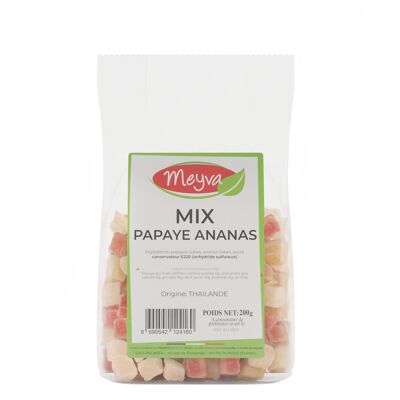Mix Ananas/Papaya Cube disidratato e zuccherato - 12x200g