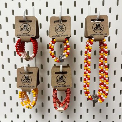 mini collection of children's jewelry red yellow