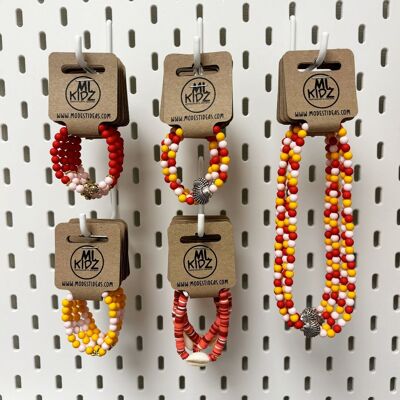 mini collection de bijoux pour enfants rouge jaune