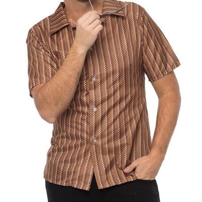 Retro 70's shirt Brown  - S