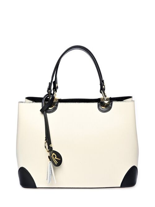 SS24 IR 462_NERO BEIGE_Top Handle bag