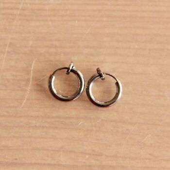 Boucle d'oreille clip 10mm – argent