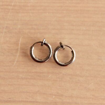 Clip earring 10mm – silver