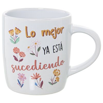 CERAMIC MUG DECORATED THE BEST... °8X12X9.5CM, 375ML ST7394