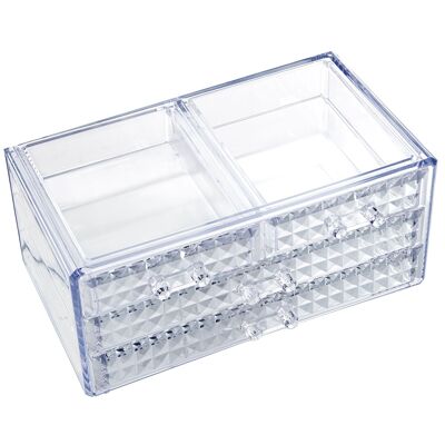 ORGANIZADOR ACRILICO PARA COSMETICOS C/CAJONES _24X16X11CM ST86965