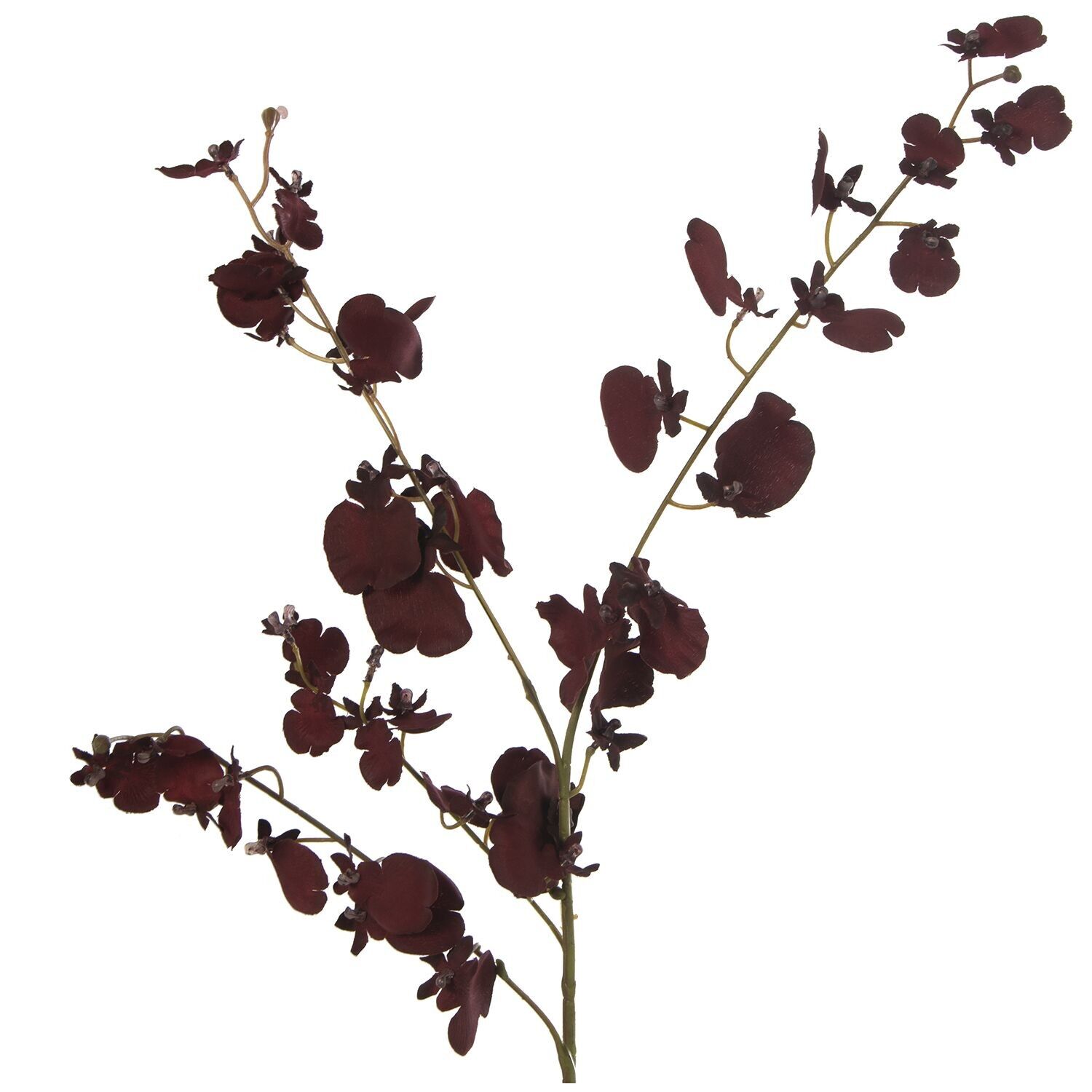 Burgundy polyester orchid 82cm st27851